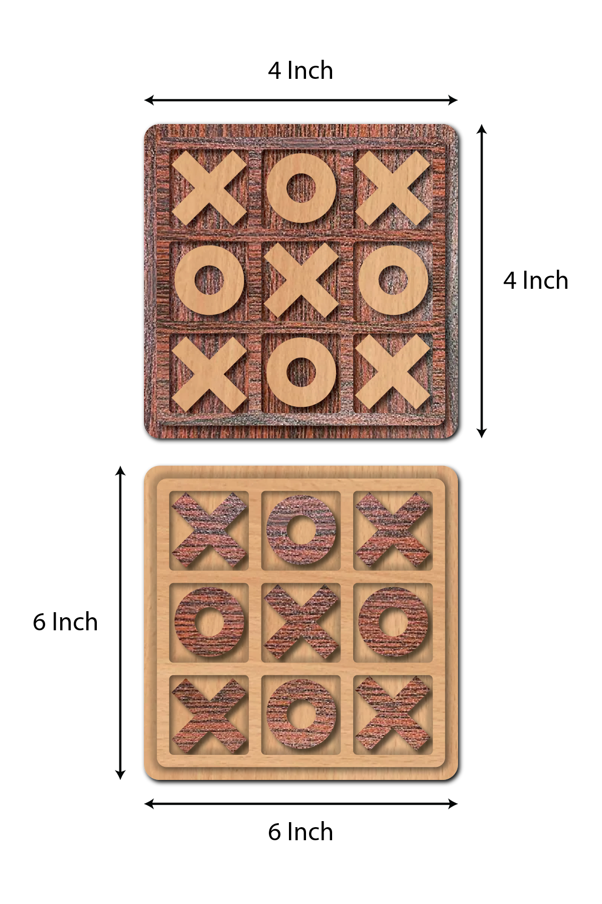 4/6 Inch Tic Tac Toe