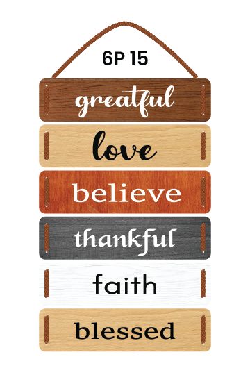 Grateful Love Believe Thankful Faith Blesses