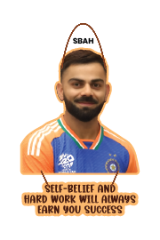 Virat Kohli - Self-Belief and Hard Work Will Always Earn You Success